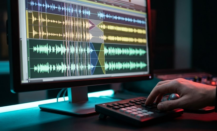 Audio editing waveform detail